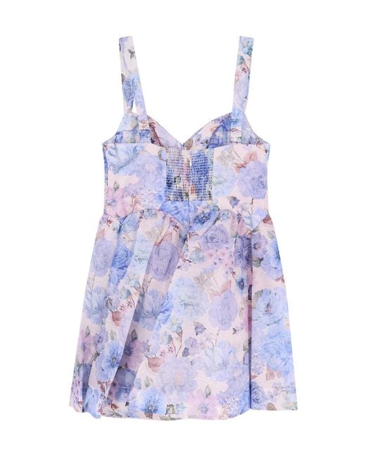 Zimmermann Purple Rebellion Drape Mini Dress
