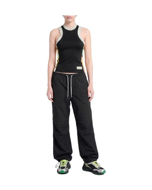 DIESEL Black Solid Color Vests
