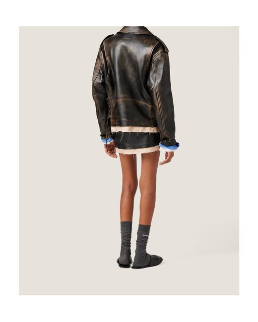 Miu Miu Black Leather Jacket