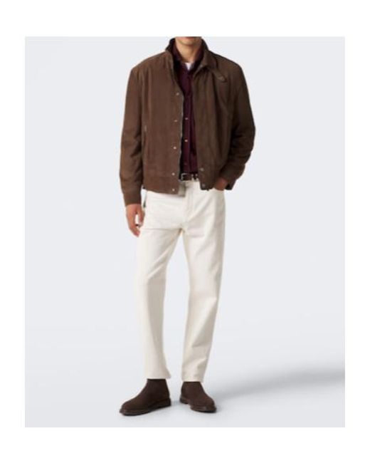 Brunello Cucinelli Brown Suede Jacket for men