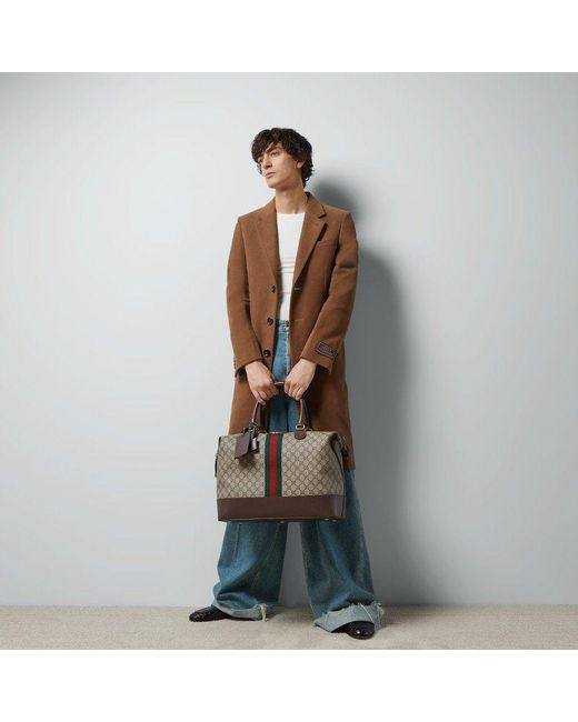 Gucci Brown Savoy Duffle Bag for men
