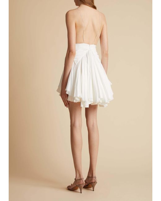 Khaite White The Margot Godet Minidress
