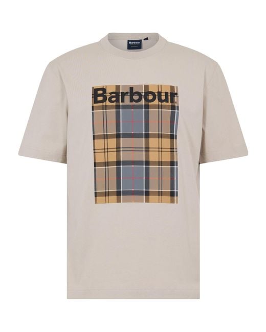 Barbour White Logo Short-Sleeved T-Shirt for men