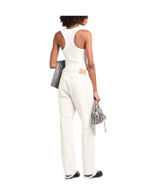Balenciaga White Denim Trousers