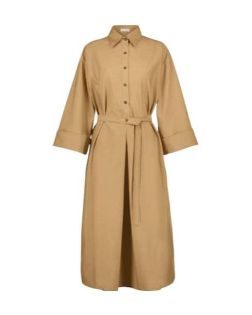Brunello Cucinelli Natural Cotton-Blend Shirt Dress