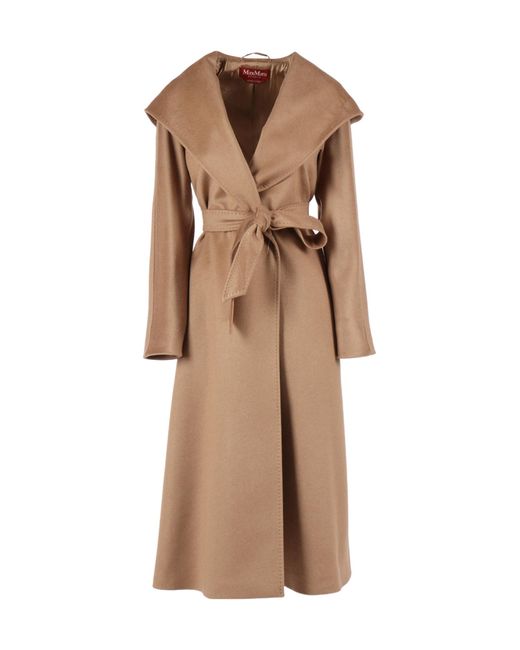 Max Mara Natural Studio Danton Tie-Waisted Coat