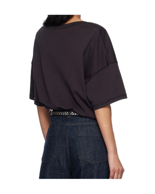 Lemaire Black Short-Sleeved Scoop-Neck T-Shirt