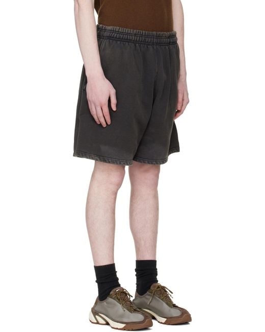 Entire studios Black Standard Elastic Waistband Sweatshorts for men