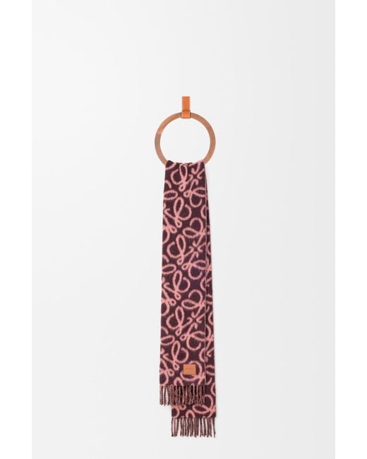Loewe Red Patterned Scarf