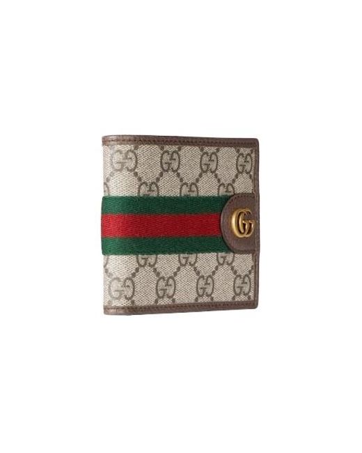 Gucci White Ophidia Monogrammed Bi-Fold Wallet for men