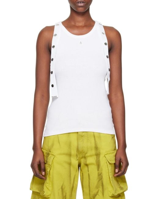 The Attico White Sleeveless Tops