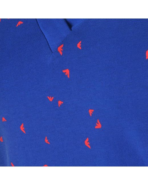 Armani Jeans Blue Printed T-Shirt