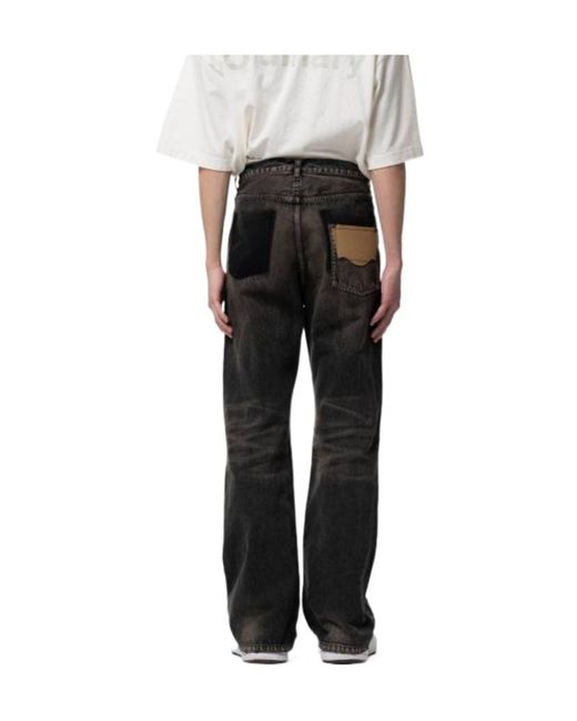 Maison Mihara Yasuhiro Black Flared Denim Pants for men