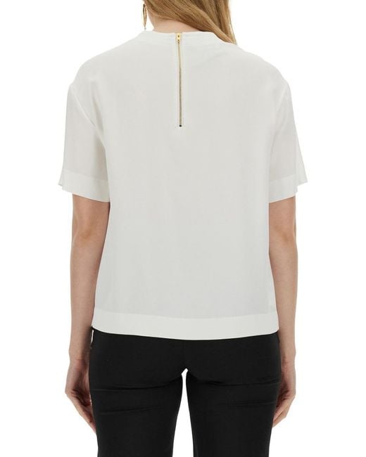 Moschino White Logo Logo Short-Sleeved T-Shirt