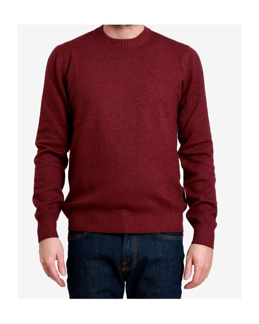 Gran Sasso Red Crew Neck Pullover for men