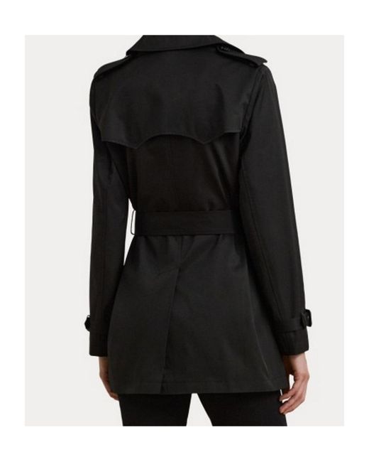 Ralph Lauren Black Belted Trench Coat