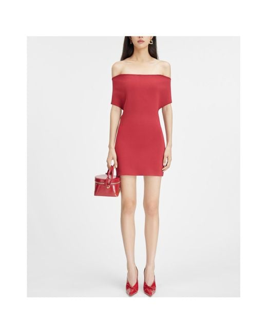 Jacquemus Red Cubista Mini Dress