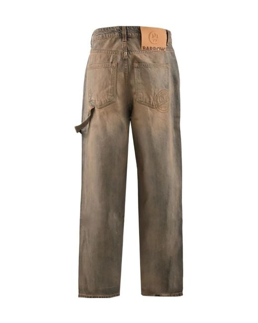 Barrow Gray Wide Leg Jeans for men
