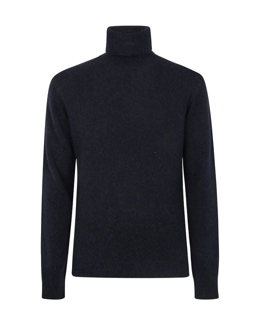 Nuur Blue Turtle-Neck Wool Sweater for men