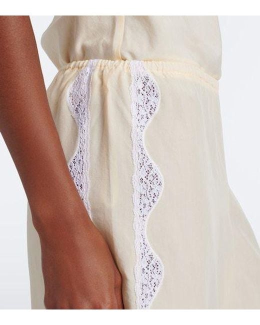 Posse White Tabitha Embroidered Balloon Pants