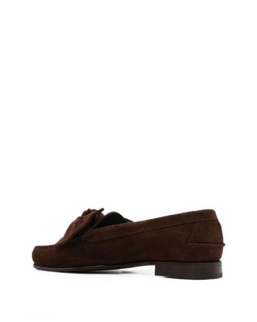 Hereu Brown Round-Toe Loafers