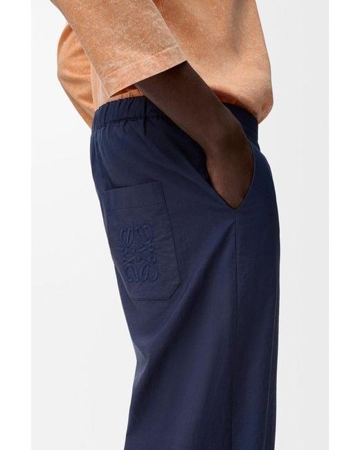 Loewe Blue Drawstring Relaxed Pants for men