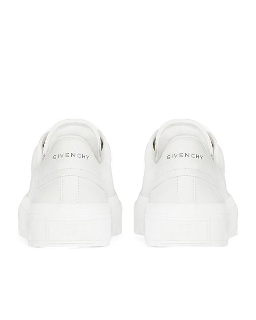 Givenchy White 4G Logo Lace-Up Sneakers