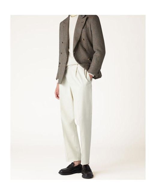 Loro Piana Brown Cashmere Wool Double-Breasted Blazer for men