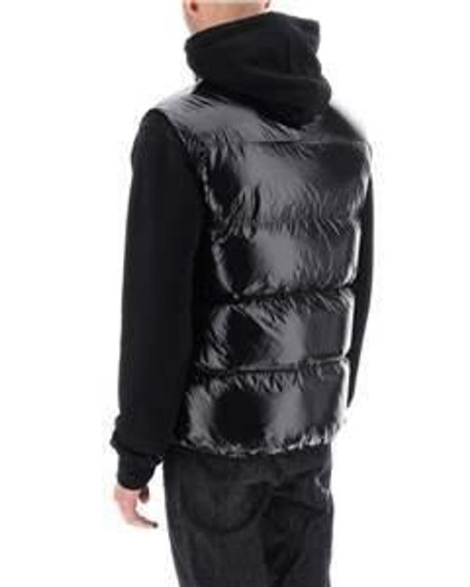 DSquared² Gray Logo Patch Zipped Padded Gilet for men
