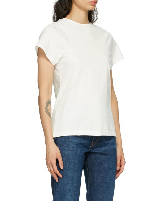 Totême White Totême Short Sleeved Crewneck T-Shirt