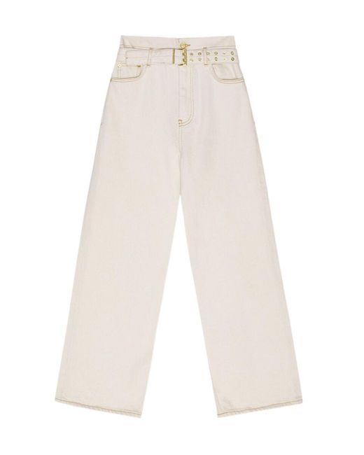 Ganni White High Waisted Jeans