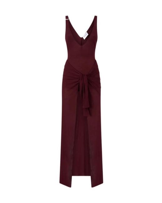 The Attico Purple Dark Grapes Midi Dress