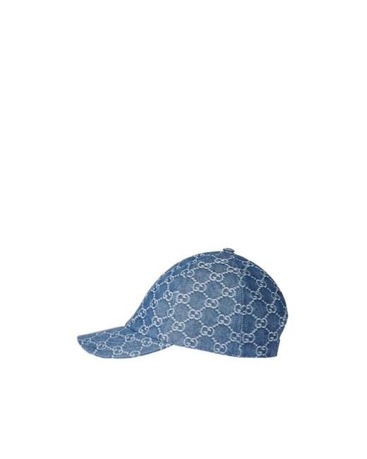 Gucci Blue Children's Gg Baseball Hat