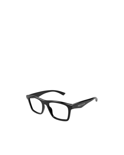 McQueen Black Eyewear Square Frame Glasses for men