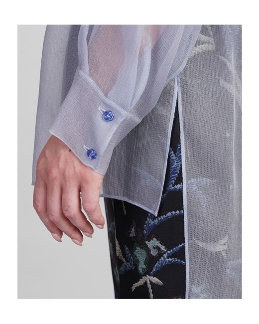 Giorgio Armani Purple Sheer Organza Shirt