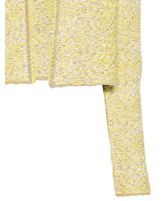 Fabiana Filippi Yellow Metallic Bouclé Cardigan