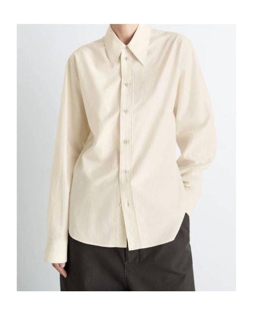 Lemaire Natural Button-Down Long-Sleeve Shirt