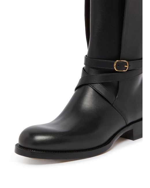 The Row Black Round-Head Boots