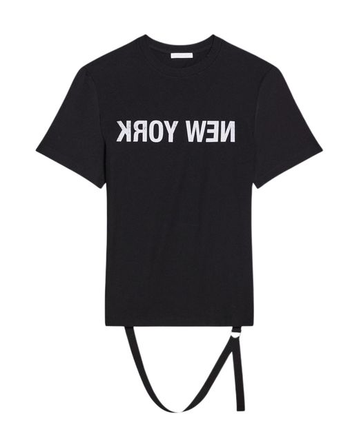 Helmut Lang Black New York Seatbelt T-Shirt for men