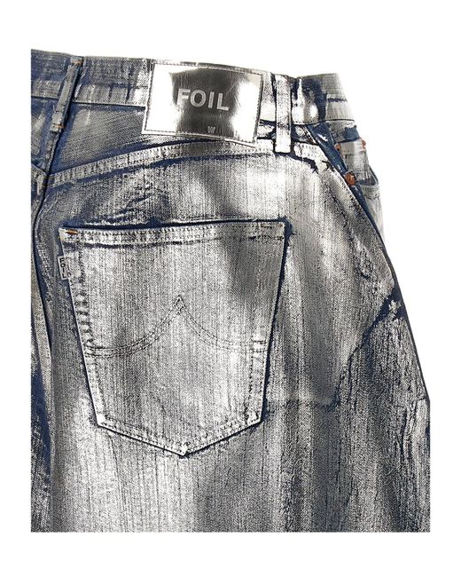 Doublet Gray Denim Shorts With Belt Loops for men