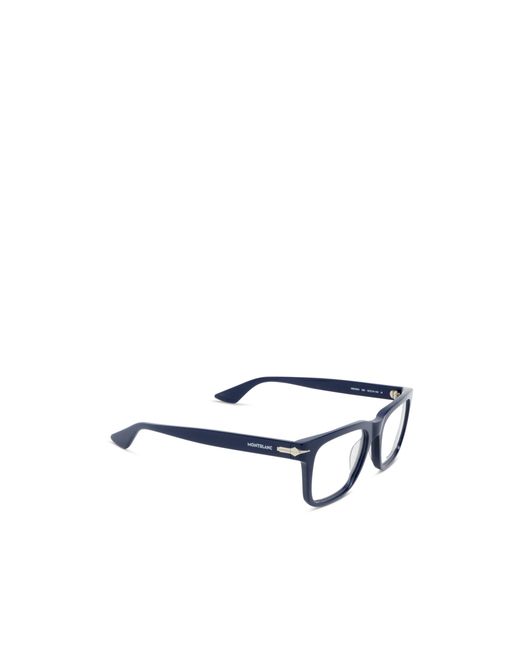 Montblanc White Eyewear Square Frame Glasses for men