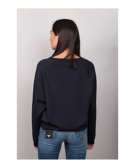 Emporio Armani Blue Round-Neck Knitted Sweater