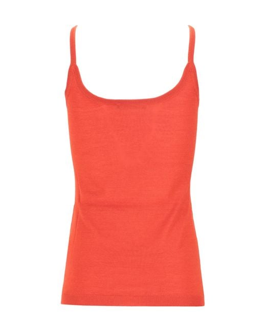 Lela Rose Red U-Neck Vest