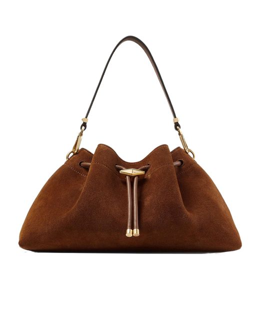 Jimmy Choo Brown Drawstring Shoulder Bag