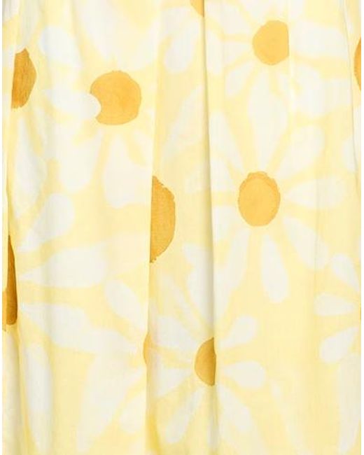 Marni Yellow Floral Printed Pleated Skirt