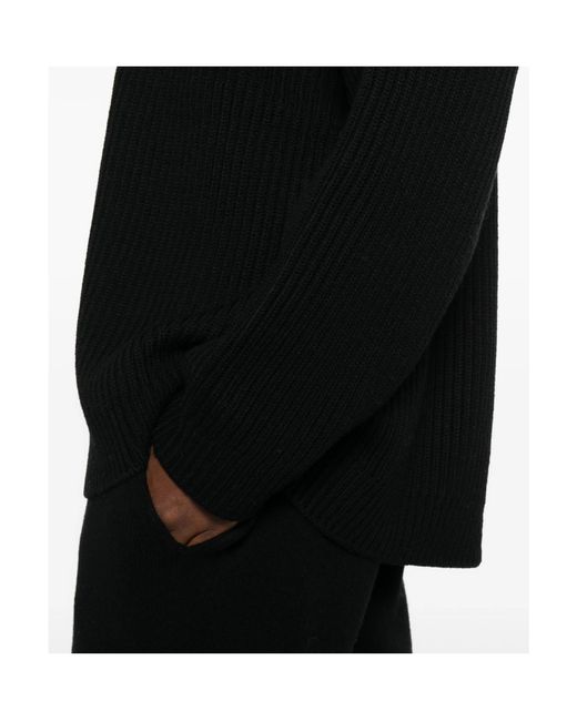 Entire studios Black Oversized Knit Crewneck Jumper