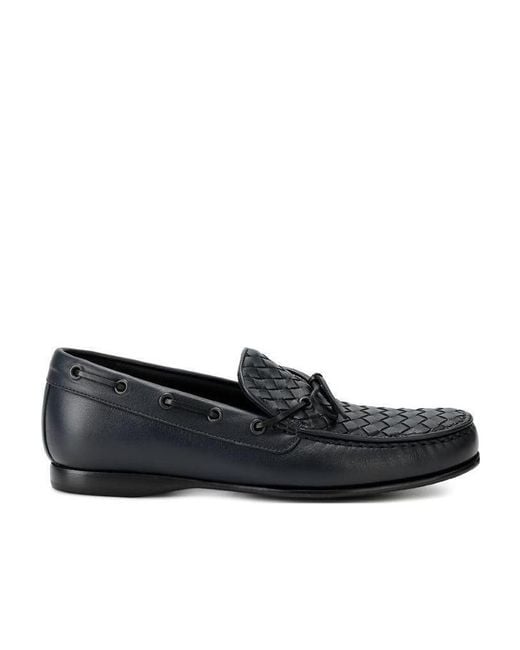 Bottega Veneta Black Knitted Details Business Casual Shoes for men