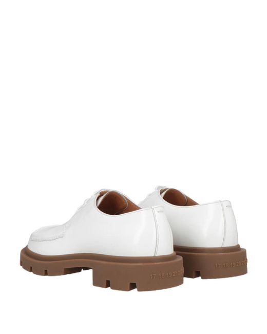 Maison Margiela White Square Toe Laced Shoes
