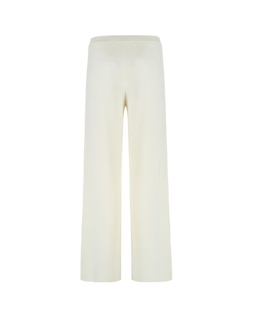 P.A.R.O.S.H. Natural P.A.R.O..H. Elasticized Wool Pants