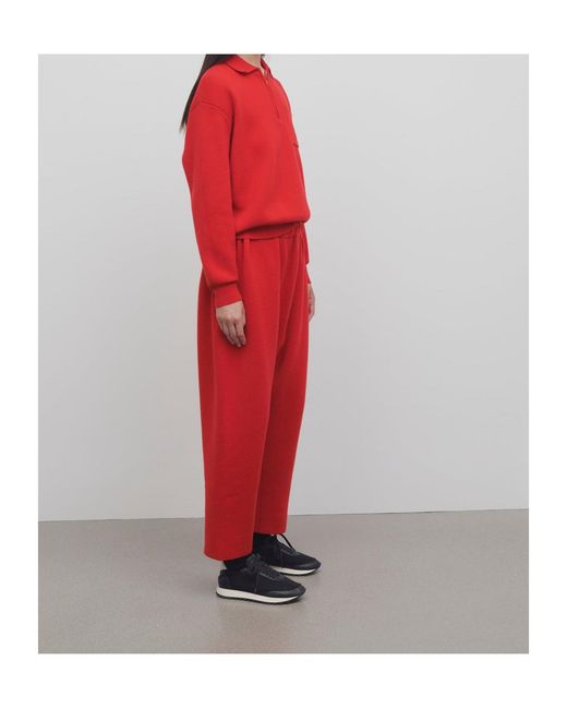 The Row Red Herea Cashmere Pants